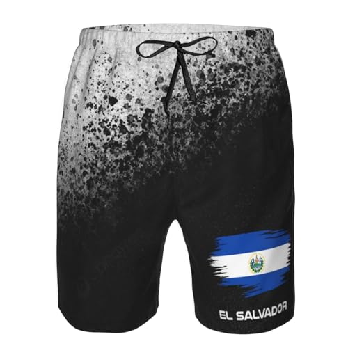 NAFSKL El Salvador Flag Mens Swim Trunks Board Shorts Quick Dry Swim Shorts Summer Swimsuit Beach Shorts with Pockets2