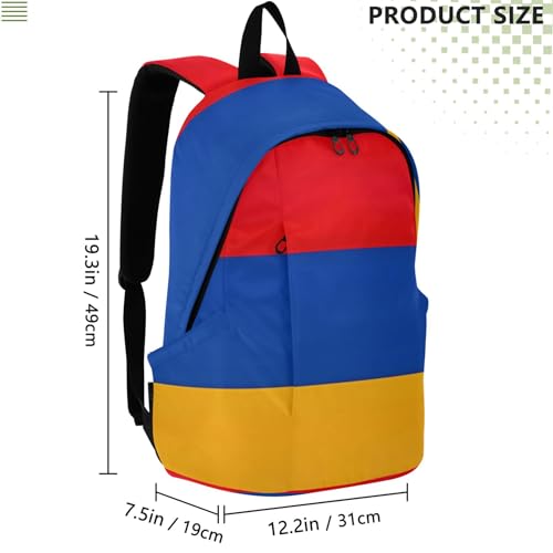 Armenia Flag Cute Woman Casual Daypack Backpacks Simple Cool Book Bags for Teen Girls3