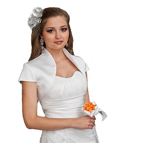 Bolero Mariage Satin Manches Courtes Satin