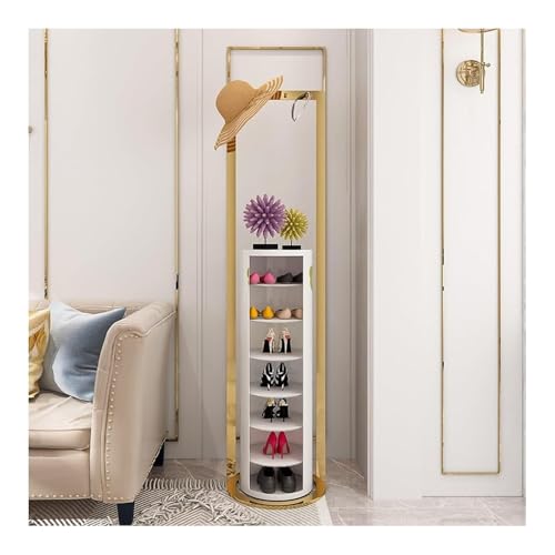YUNFANOZ Zapatero Giratorio, Torre giratoria para Zapatos, Mueble Organizador for Entrada, Pasillo, Dormitorio, rincón