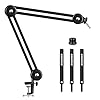 Aokeo Microfoonstandaard voor bureau, verstelbaar, zware tafel microfoonstandaard, armgalg voor Blue Yeti, professionele…