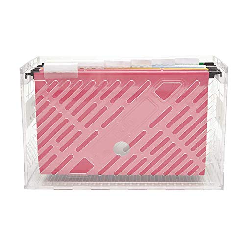 Organizador Dellocolor cristal 0321.H com 6 pastas suspensas coloridas Dello