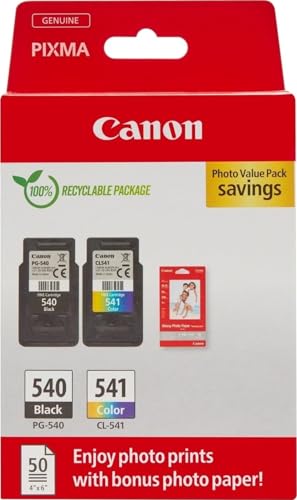 Canon PG-540 + CL-541 FINE Original Druckerpatronen + Fotopapier