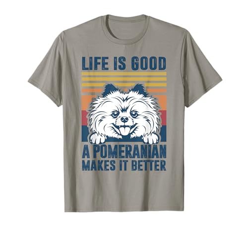 Regalos de Pomerania para Mamá Perro Papá Pomerania Camiseta