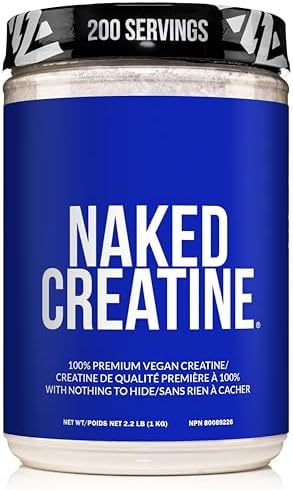 Naked Pure Micronized Creatine Monohydrate – 200 Servings, 1,000g...
