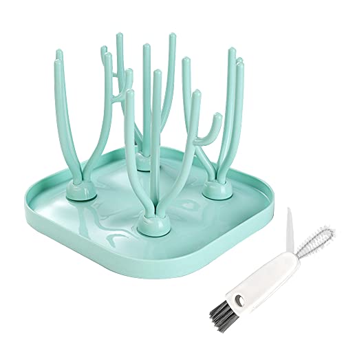 DAJASD Porte-biberons - Égouttoir à biberons - Support de séchage pour biberons - Avec brosse pour tétines, bouteilles, gobelets - Accessoires Cover