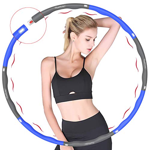 Hula Hoop Reifen, Hula Hoop zur Gewichtsabnahme und Massage, EIN 6-8-Teiliger Abnehmbarer Hoola Hoop Reifen für Fitness/Training/Bauchmuskelkonturen Cover