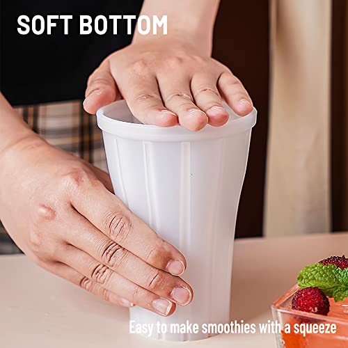 Magic Slushy Maker Squeeze Cup, RosyFate Slushy Becher Selber Machen, Ice Cup Maker,Slushy Becher Zum Drücken, Kühlbecher für Getränke, Portable Freeze Mug, Quick Frozen Smoothies Cup (Orange) – Bild 6