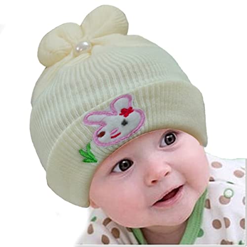 Image of Pack of 2 100% Woolen Cap for New Born Baby | Winter Warm Cap | Baby hat Cap for Winter | Woolen Cap for Baby, Kids