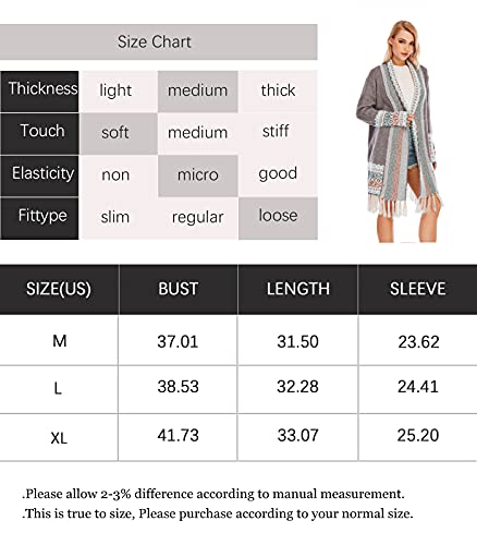 CGYY Cardigan da donna a maniche lunghe aperto