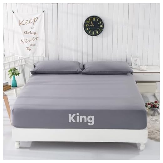 GLUYOHEY Grounding Fitted Sheets, King Size, 90% Organic Cotton + 10% Pure Silver Fiber, Earthing Bed Sheet with Connect Cord, Conductive Grounding Sheet for Better Sleep, Gray