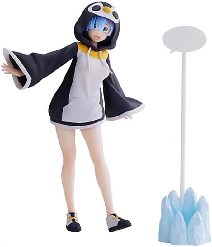 TYdfhSHR 20 cm/7.87 pulgadas Re:Zero Starting Life in Another World: Rem and Ram Figura de acción de PVC Materiales de protección del medio ambiente Adornos de decoración (Color: Rosa)