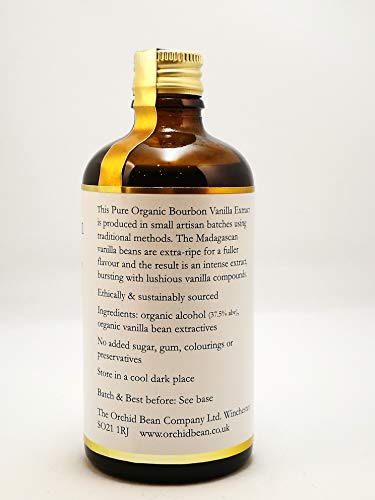 Orchidbean Biologische Vanille Extract Gemaakt met 100% Madagascan Bourbon Vanille Bonen 100ml - Afbeelding 3