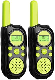 Walkie Talkie Toy for Kids, 8 Channel Kids Two Way Radios with Backlit & LCD Torch, 3KM Range Outdoor Walky Talky Children Toy Gifts for 3-12 Year Old Boys and Girls 2 Pack - Black