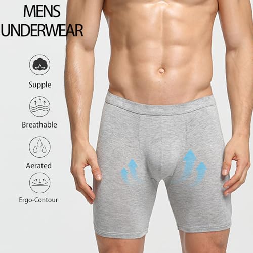 Men's Boxer Briefs- Ultra Soft Underwear with Moisture Wicking & No Ride Up,Breathable Comfort for Everyday2