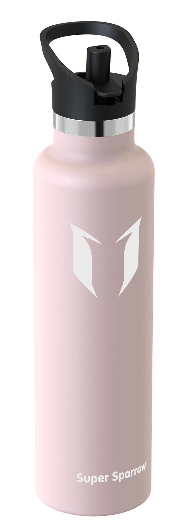 Super Sparrow Water Bottle Stainless Steel 18/8 - Metal Water Bottle - 1L - Vacuum Insulated Water Bottles - Water Bottle with Straw Lid - Sports Bottle Flask for Gym, Travel, Sports