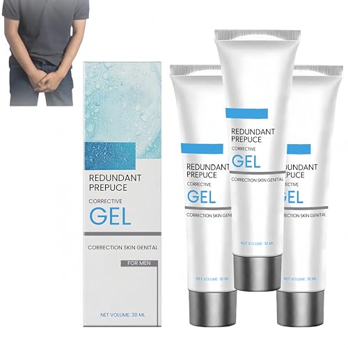 Gel de Fimosis Natural para Hombres, Gel Suavizante para Prepucio Redundante, Seguro e Indoloro, Suavizante Suave para Prepucio Apretado para Adultos y Adolescentes (3 Piezas)