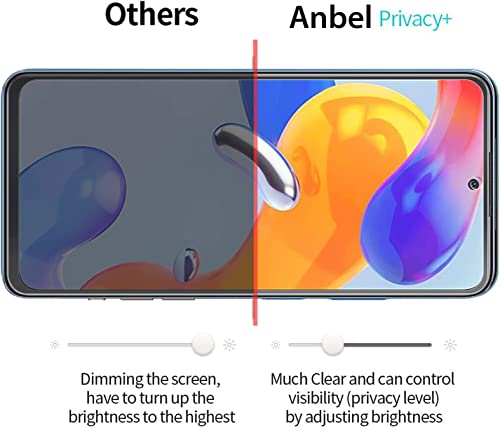 Image of Anti-Spy Privacy Tempered Glass Screen Protector Compatible For Xiaomi Note 11 Pro Plus Cellphone (Black,Pack Of 1) Edge To Edge Coverage Screen Guard With Easy Installation Kit