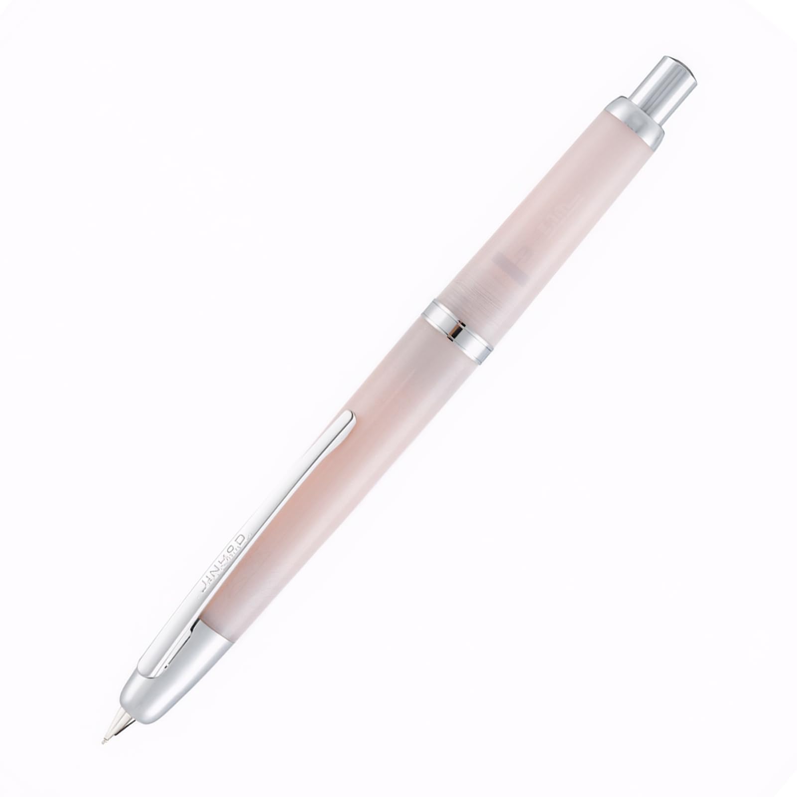 JINHAO 20 pink silver Press Fountain Pen Retractable F Nib Transparent Black Writing Ink Pen with Converter School Office Supplies