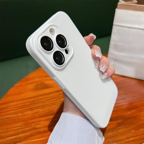 Coque iPhone 13 Pro ultra-fine blanche avec protection objectif et grille