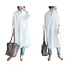 Ninmon-Shares-Women-O-Neck-Long-Sleeve-Button-Down-Hem-Cut-Out-T-Shirts-Dresses-Plus-Size Ninmon Shares Women O-Neck Long Sleeve Button Down Hem Cut Out T-Shirts Dresses White