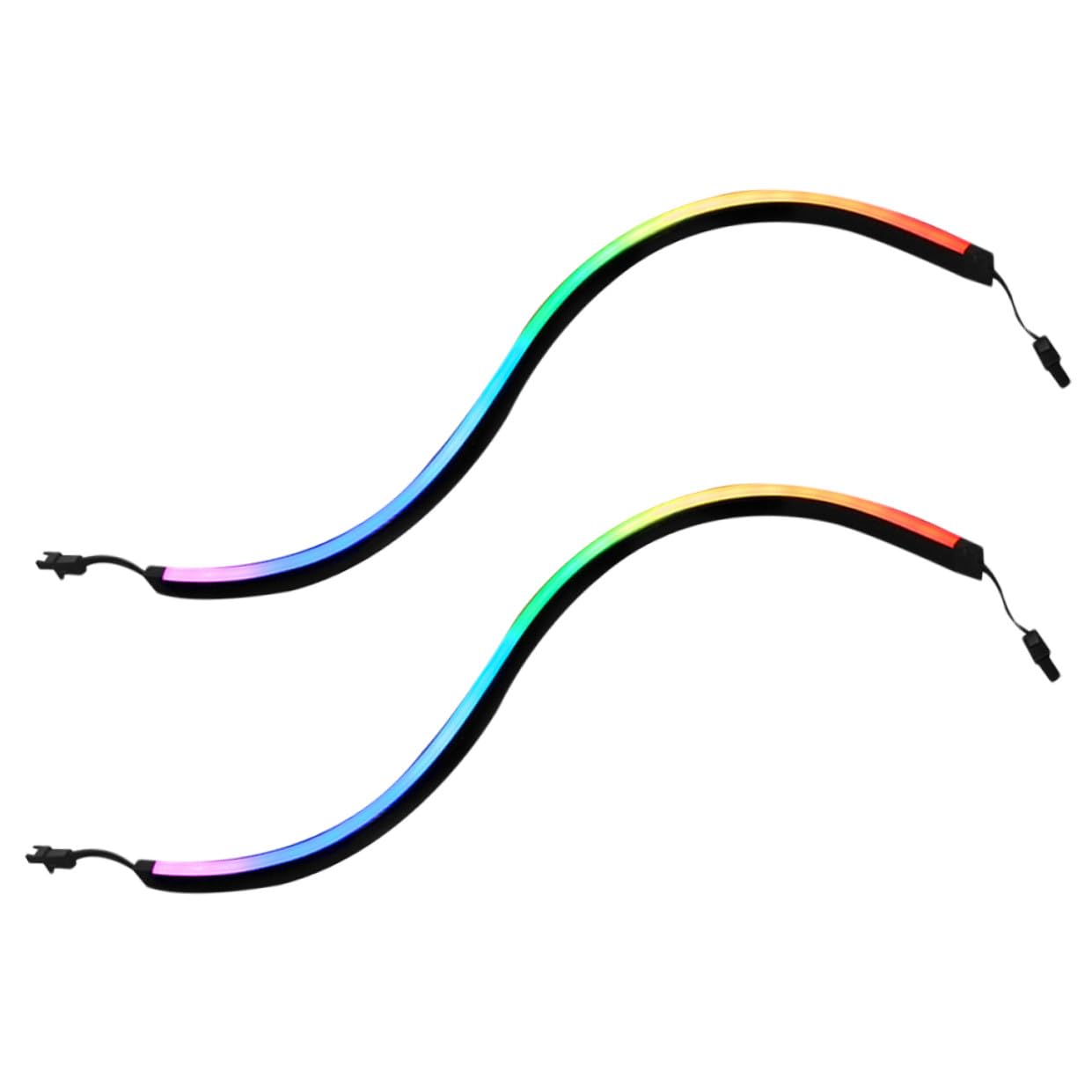UPKOCH 2 Stück Argb LED Lichtleiste 400mm für PC Gehäuse mit 28 Leds Abs Material Flexible Beleuchtung mit Aufklebern für Mainboard und Computergehäusebeleuchtung