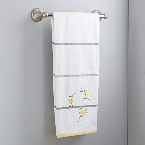 SKL HOME by Saturday Knight Ltd. - P0758000805103 Spring Garden Bath Towel, White, Bath Towel - Embroidered - Image 3