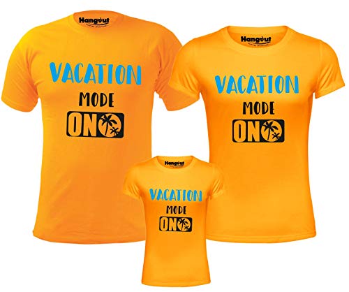 Image of Hangout Hub GiftsCafe.MWG1 Family Tshirt | Best Dad Mom Daughter Ever Printed Tees | Regular Fit Twinning T-Shirts (Cotton | Pack of 3 | Black)