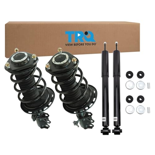 Image of TRQ Front and Rear Complete Strut Assembly & Shock Absorber Kit Complete Strut & Coil Spring Assembly Compatible with 2011-2016 Scion tC