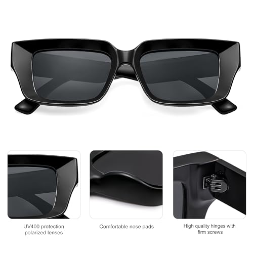 SOJOS Polarized Sunglasses Womens Men Trendy Square Small Y2K Designer Shades SJ23234