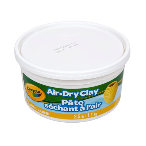 Argile sèche à l'air Crayola jaune en pot de 1,1 kg pour modelage sans cuisson