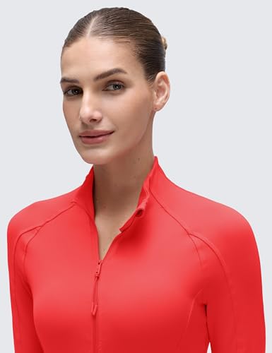 Image of CRZ YOGA Butterluxe Jackets Waist Length | Extremely Soft, Athletic, Slim Fit, Full Zip, Side Pockets, Thumb Holes, for Women