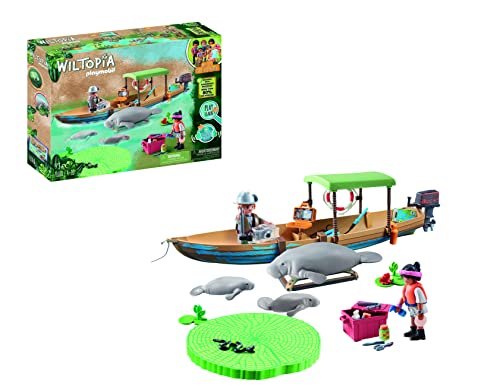 Pirogue Et Lamantins Wiltopia 71010 Playmobil La Boîte - vue 10