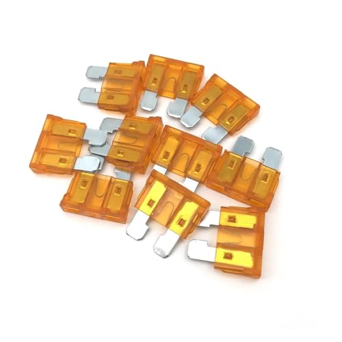 Conjunto de 10 fusibles para automóvil, fusibles estándar tipo cuchilla de 5 A, 10 A, 15 A, 20 A, 25 A y 30 A, fusibles para auto y camión miniatura 1