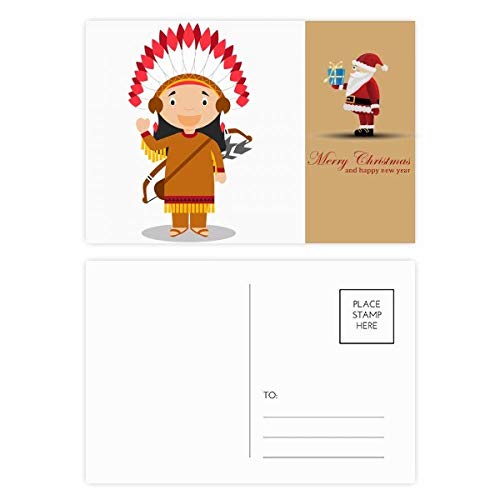 Cartes postales Père Noël autochtone USA : décorez votre intérieur
