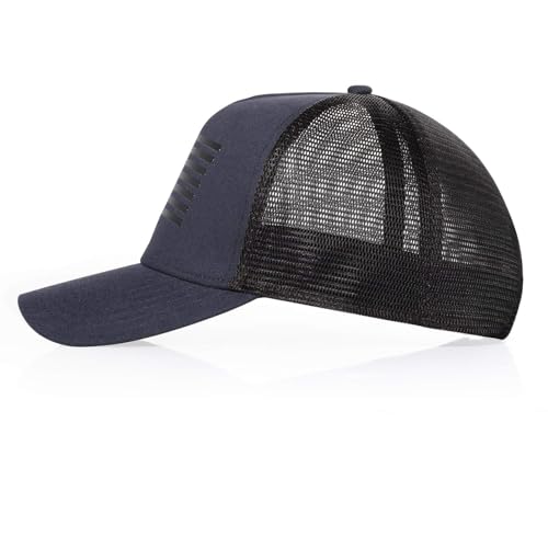 Image of Oversize XXL American Flag Trucker Hat Sport Snapback Hat, Large Size Breathable Mesh Baseball Cap for Men Big Head