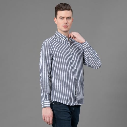 Image of Red Tape Casual Striped Regular Fit Shirt For Men | Comfortable & Breathable | Durable & Stylish