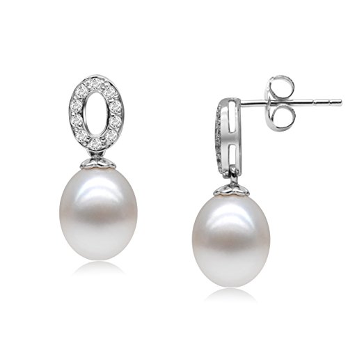 Loretta Young - Orecchini di perle d' acqua dolce