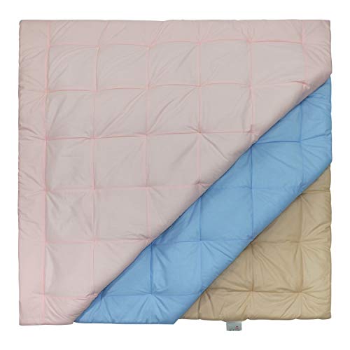JASA kids Baby Krabbeldecke, OEKO-TEX geprüft, Made in EU, weich & dick gepolstert aus Baumwolle, Patchwork, ideal als Kuscheldecke, Laufgittereinlage, Spieldecke, Babydecke (BLAU, 120 x 120cm) Cover