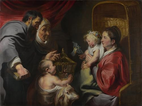 Pinturas clásico sobre lienzo Jordaens 60x90cm para cubrir paredes vacías con arte histórico