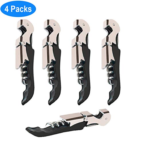 4 Packs Professional Waiter Corkscrew Wine Openers Set,Upgraded With Heavy Duty Stainless Steel