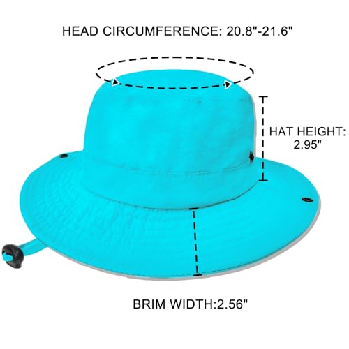 Image of Outdoor Kids Sun Hat UPF 50+ Quick Dry Foldable Bucket Hat Lightweight Adjustable Fishing Safari Hat for Girls and Boys