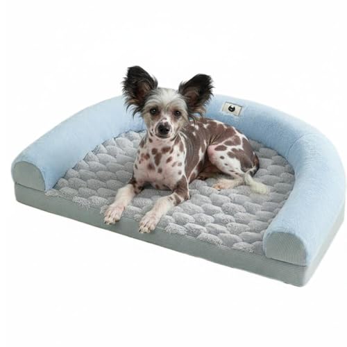 Lifetipsチャイニーズ・クレステッド・ドッグU型 ペットベッド 犬 猫 クッション ソファ 丸洗い可 滑り止め 保温 四季対応 小型犬 中型犬 大型犬 多頭飼い 快適 枕付き 軽量 カバー取り外し インテリアに馴染む 圧縮梱包 極厚 やわらか 防汚