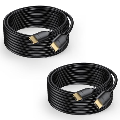 Image of Long HDMI Cable 25 FT 2-Pack, 4K HDMI Cable 25 Feet High Speed HDMI Cord 2.0 4K@60Hz, 2K 1440P@144Hz, 1080P, HDCP 2.2, HDR, 3D, ARC & Ethernet for HDTV, Laptop, Monitor, PS5, PS4, Xbox