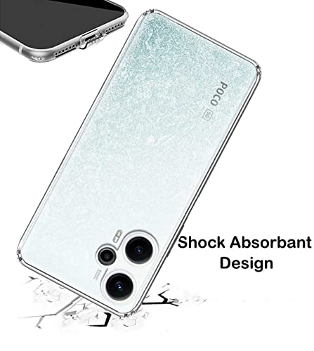 Image of Soft Silicone TPU Back Cover Compatible with Poco F5 5G, White