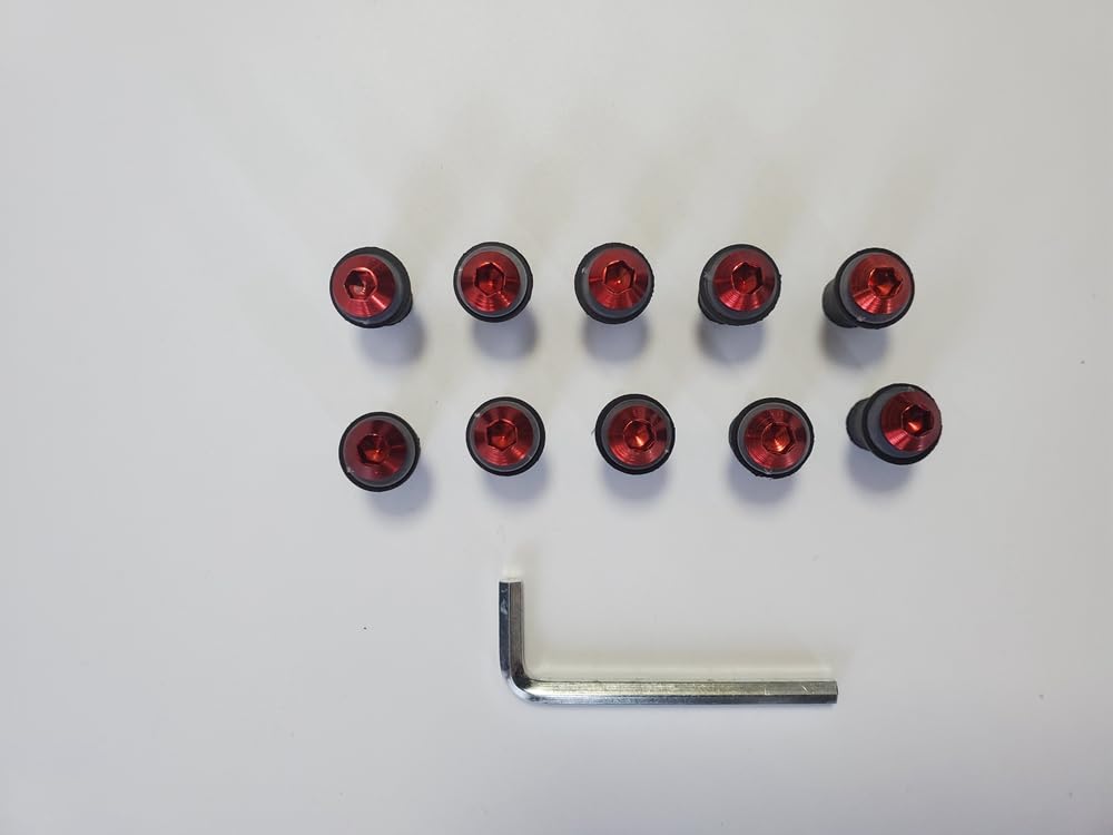 Motorcycle Windscreen Bolts Screws M5X16MM Windshield Nut Fastener for GL1800 GL 1800 gl1800 gl 1800Red