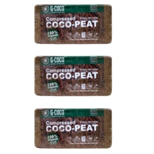 3個 園芸用土 ココヤシファイバー ココナッツピート ココナッツ栄養土 100天然ココナッツ 土壌 園芸 培養土 圧縮ココナッツ 保水性&通気性 鉢土乾燥防止 温室 水耕 栄養貯蔵 ココナッツ基板 ECとPHバランスが低いオーガニックコココイアチップス | ココナッツファイバー基材、ココナッツコイアレンガ水分維持 植木鉢 土壌改良 無土壌栽培基質 ポッティング土壌基質用 650g 3個