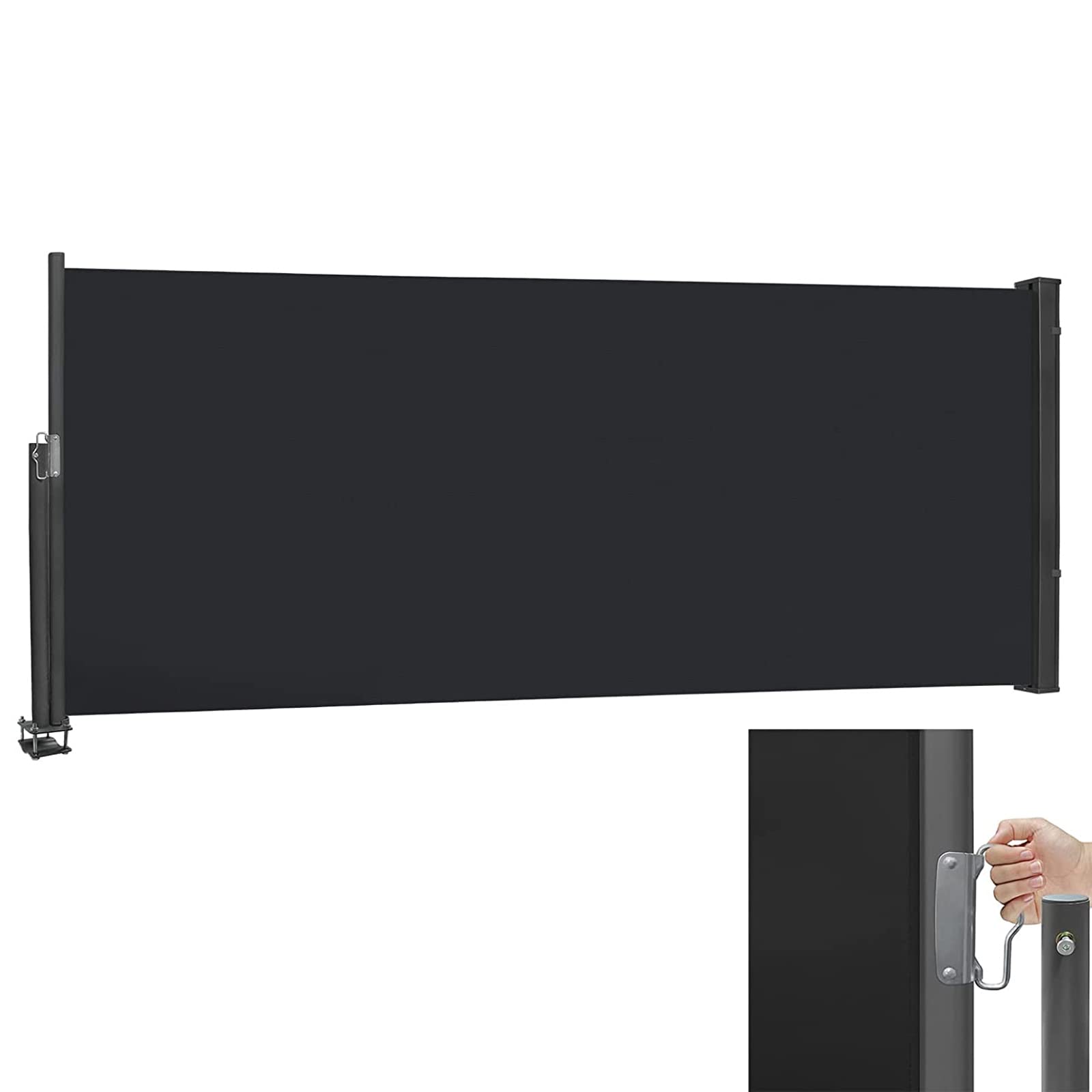 XMTECH Seitenmarkise 140x300cm Balkon Sichtschutz Ausziehbar Terrasse | Ausziehbare Seitenmarkise mit UV-Schutz, wetterfestem Polyester, Sichtschutz und Windschutz für Balkon, Terrasse und Garten
