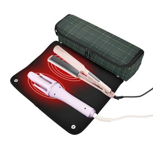 Bolsa de viaje para herramientas de cabello y estera resistente al calor miniatura 2