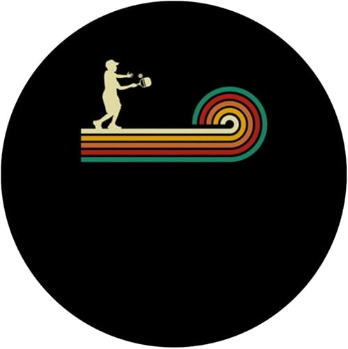 Miniatura 3 de Pickleball retro vintage Pickleball paddles Sunset gift PopSockets Standard PopGrip